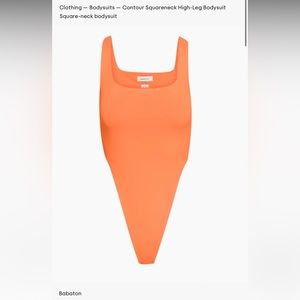 Cute Babaton orange bodysuit